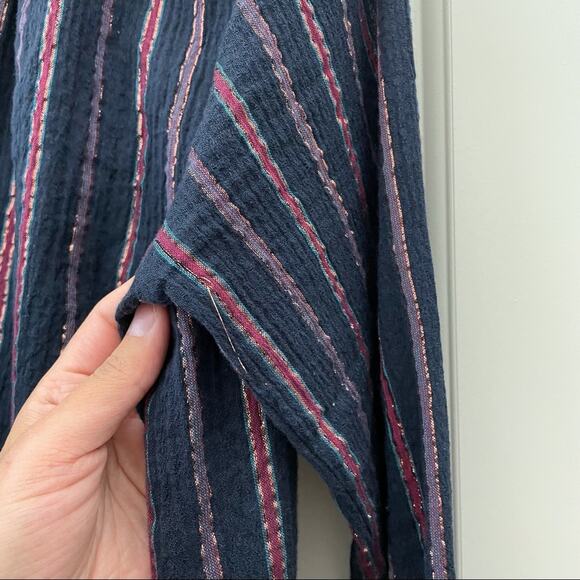 Vacate the Label Striped Surplice Button Down M - Picture 13 of 15